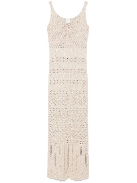 Eleventy pointelle-knit dress