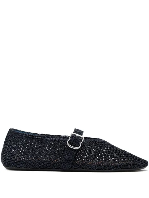 Alaïa ballerines en maille métallisée