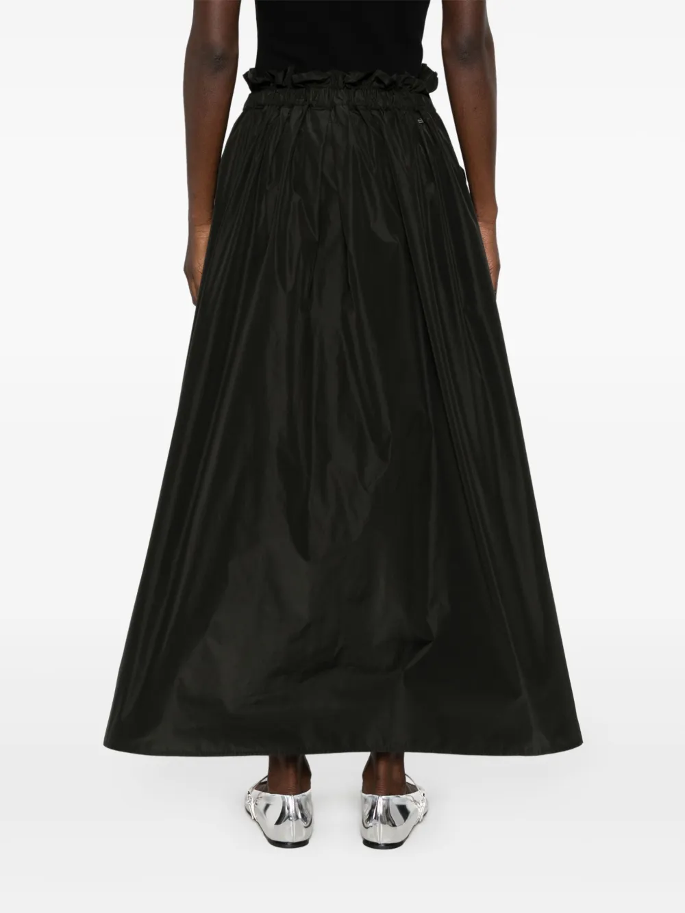 Shop Herno Taffeta Maxi Skirt In Schwarz