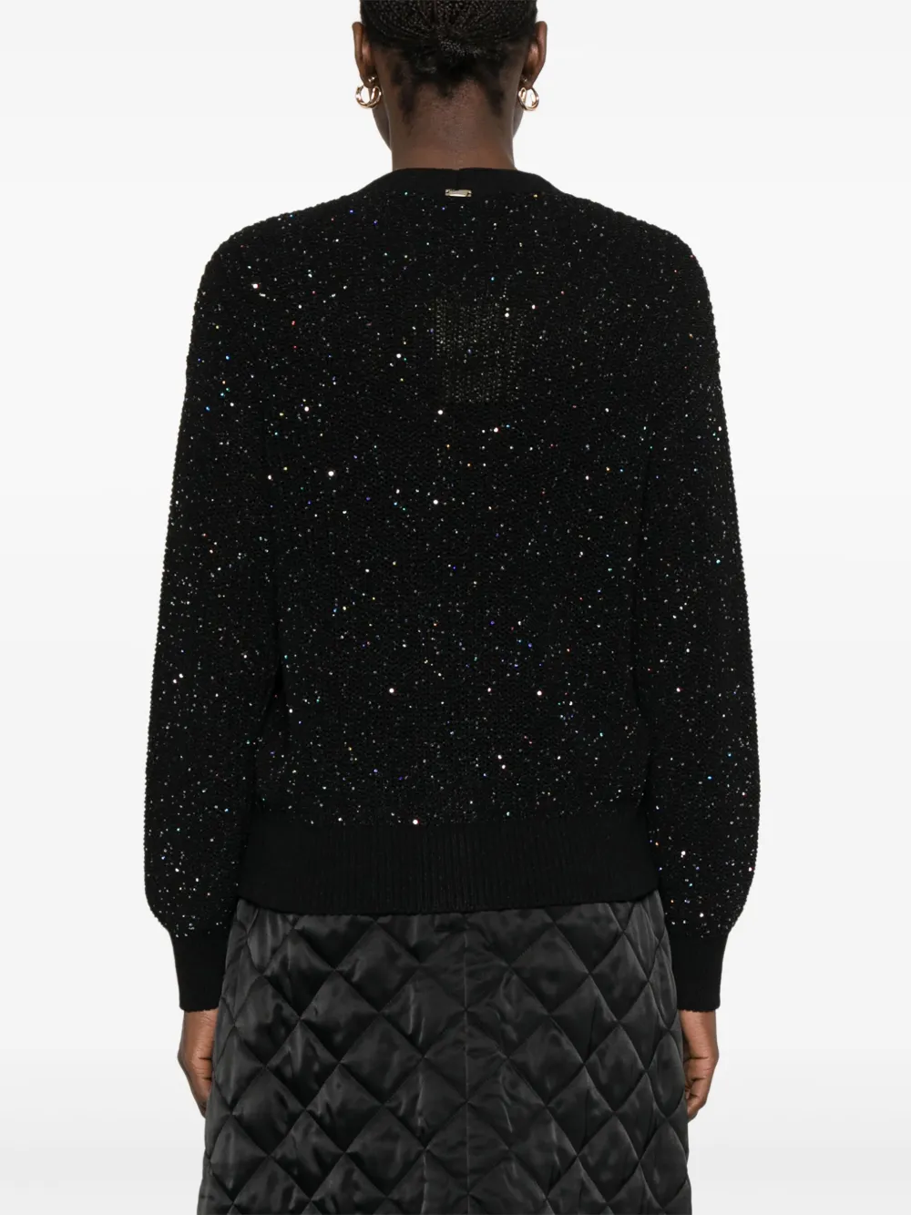 Herno Vest met pailletten Zwart