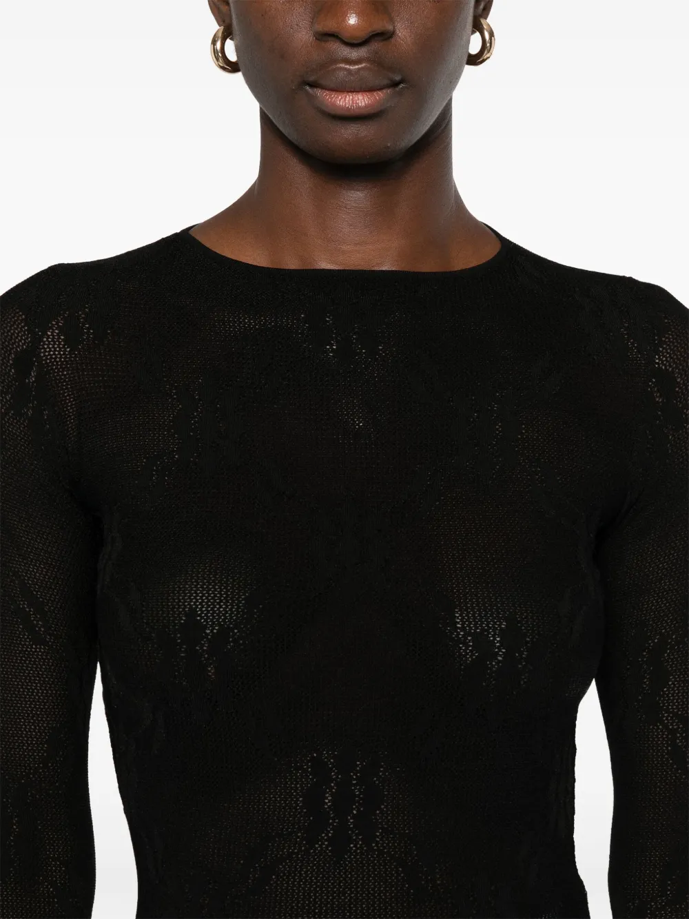 VICTORIA BECKHAM FLORAL-LACE BODYSUIT 