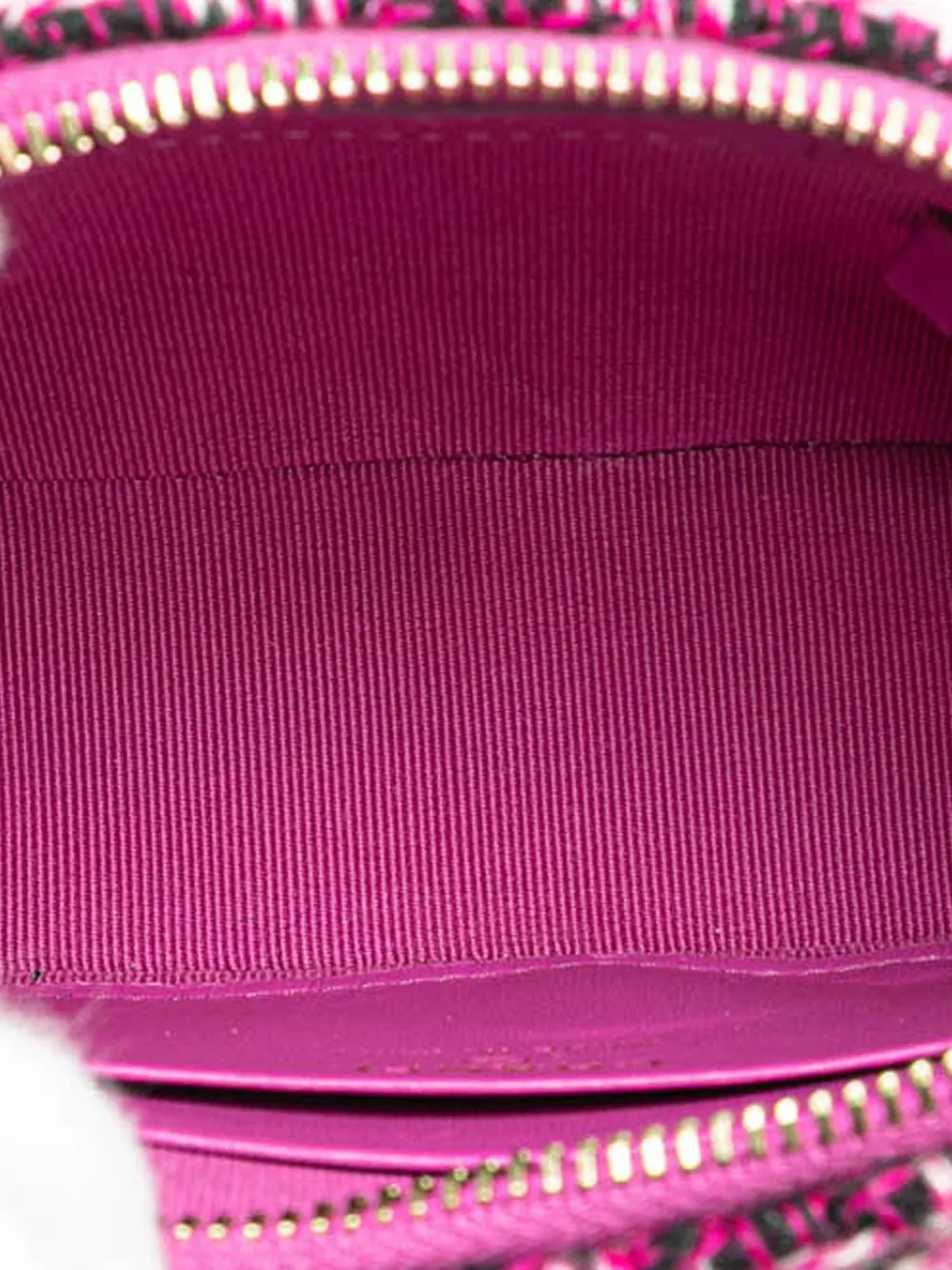 Pre-owned Chanel 2021-2024 Tweed Houndstooth Clutch On Chain Crossbody Bag In Pink