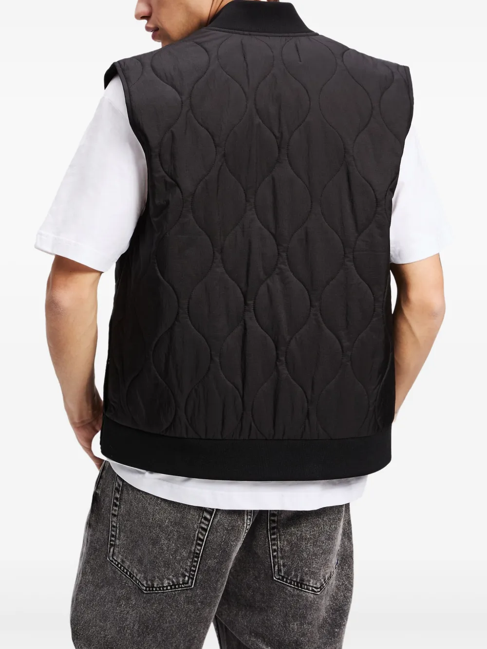Karl Lagerfeld Jeans Gewatteerde bodywarmer Zwart