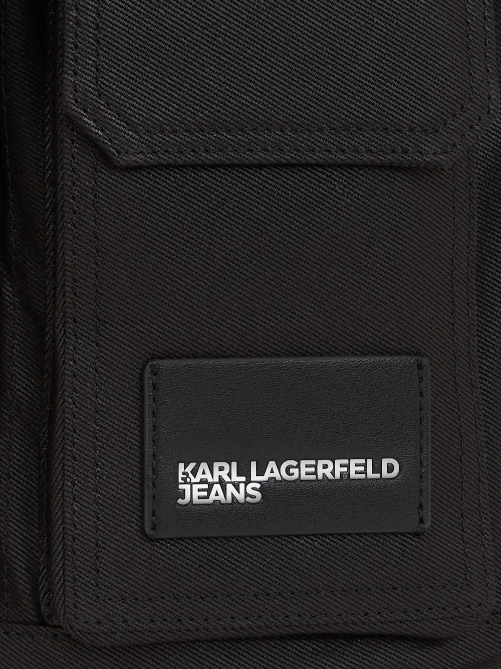 Karl Lagerfeld Jeans KLJ canvas rugzak met structuur Zwart