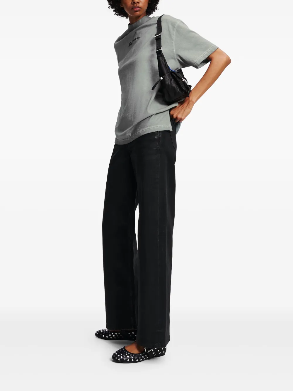 Karl Lagerfeld Jeans T-shirt met logoprint Grijs