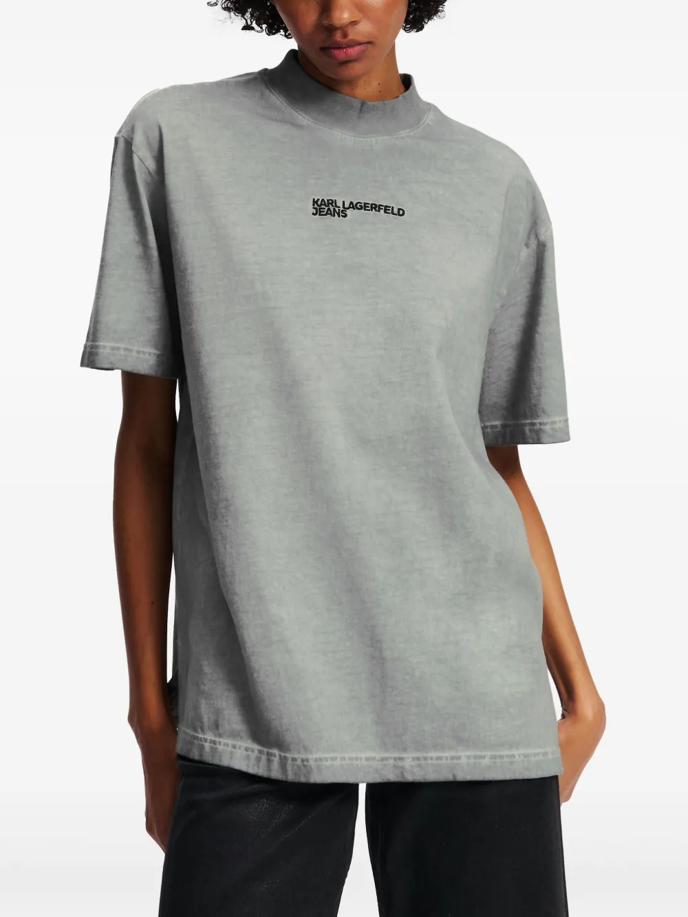 Karl Lagerfeld Jeans T-shirt met logoprint Grijs