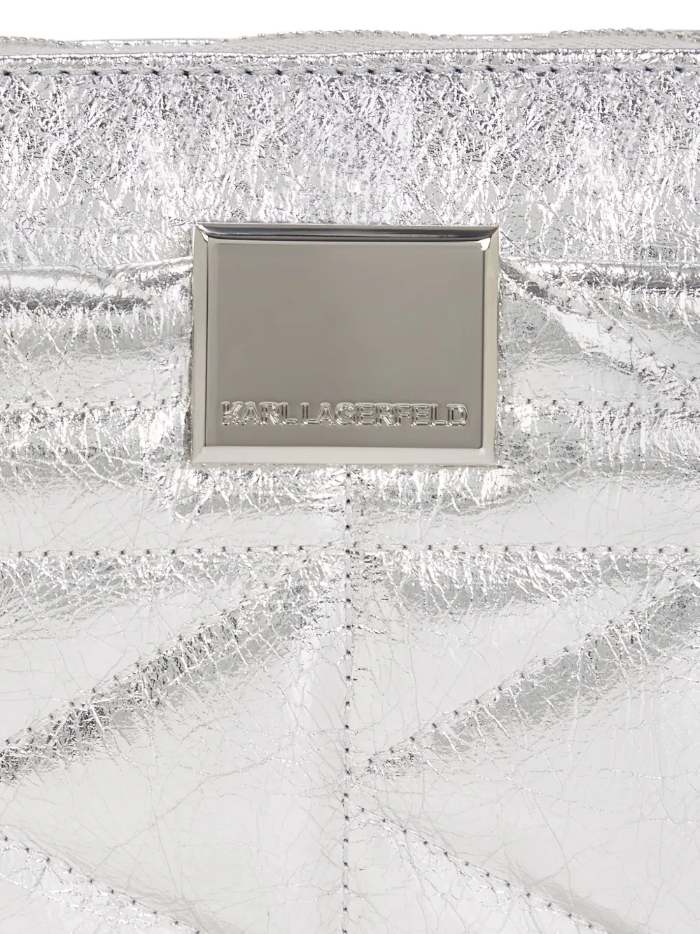 Karl Lagerfeld K Kuilt kleine schoudertas Zilver