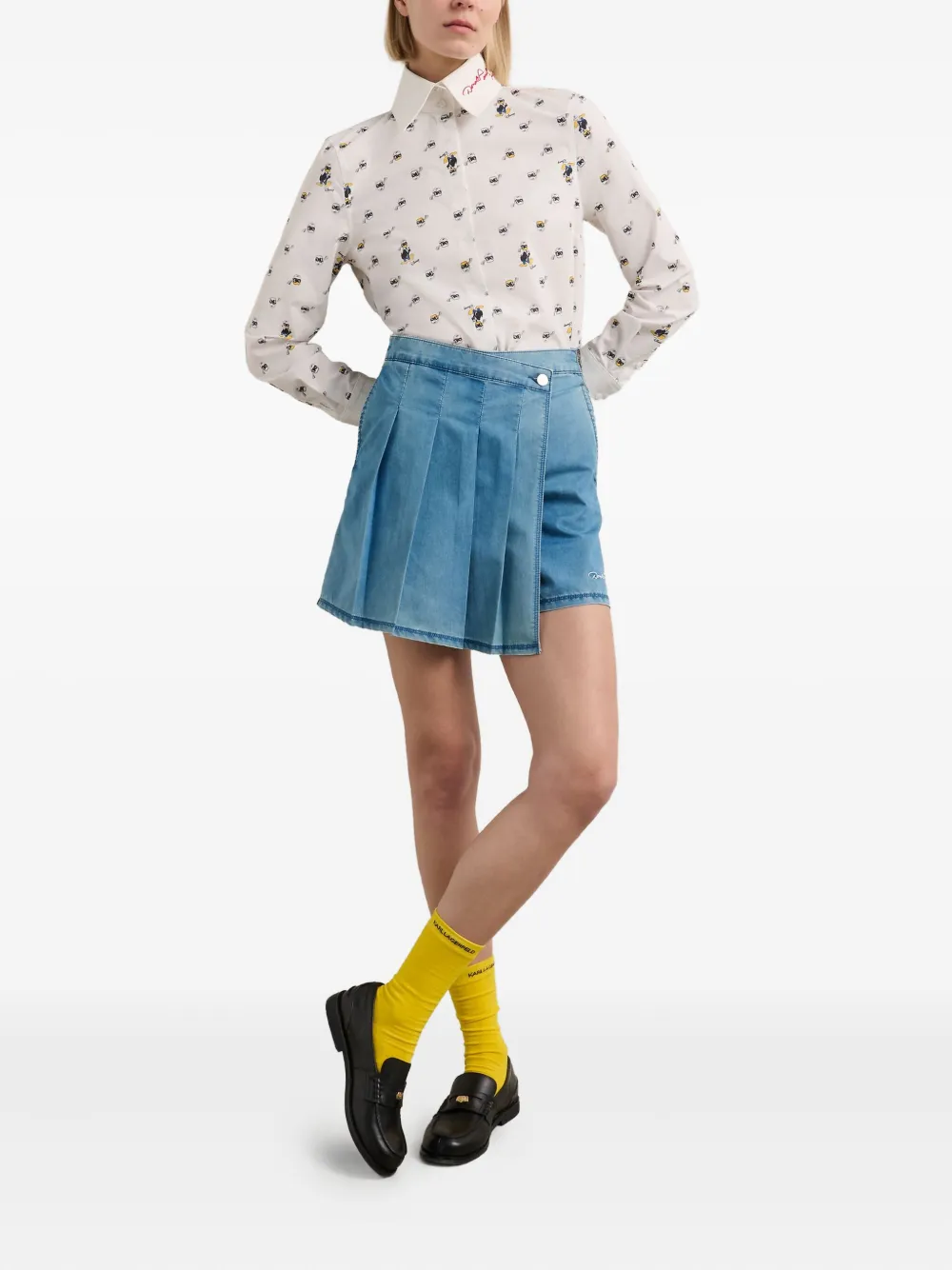 Karl Lagerfeld x Disney blouse met grafische print - Wit