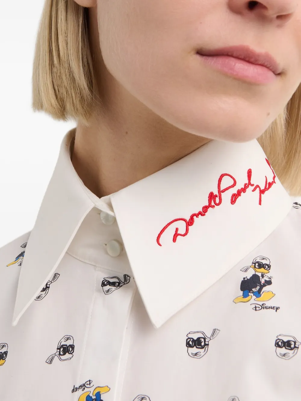 Karl Lagerfeld x Disney blouse met grafische print Wit