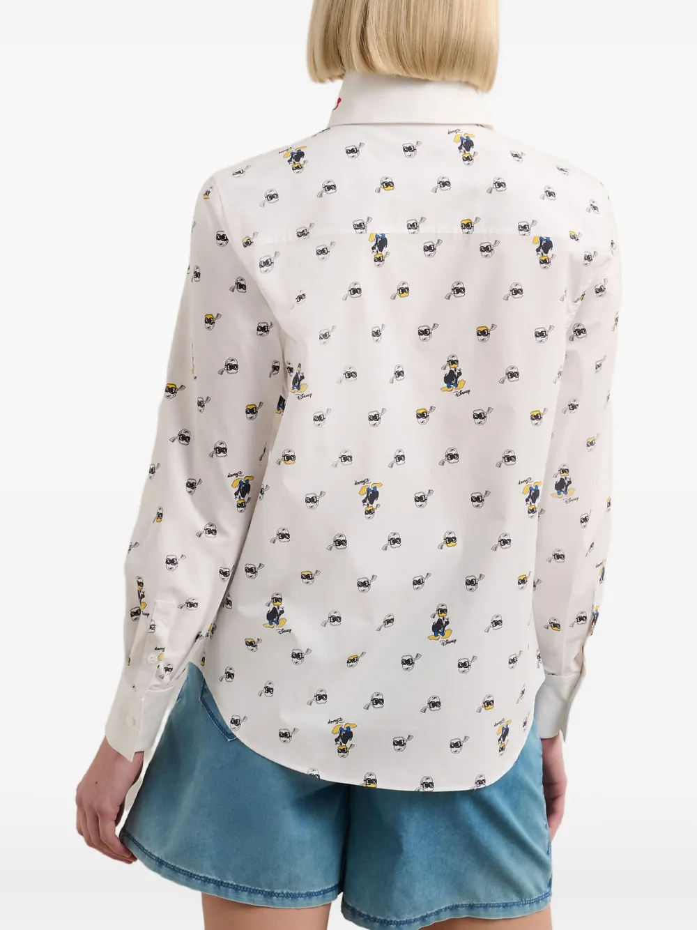 Karl Lagerfeld x Disney blouse met grafische print Wit