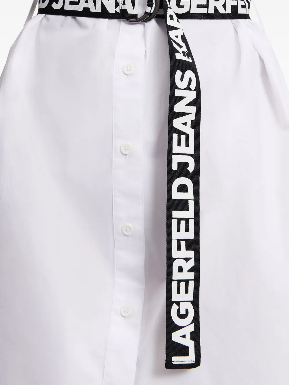 Karl Lagerfeld Jeans Katoenen shirtjurk Wit
