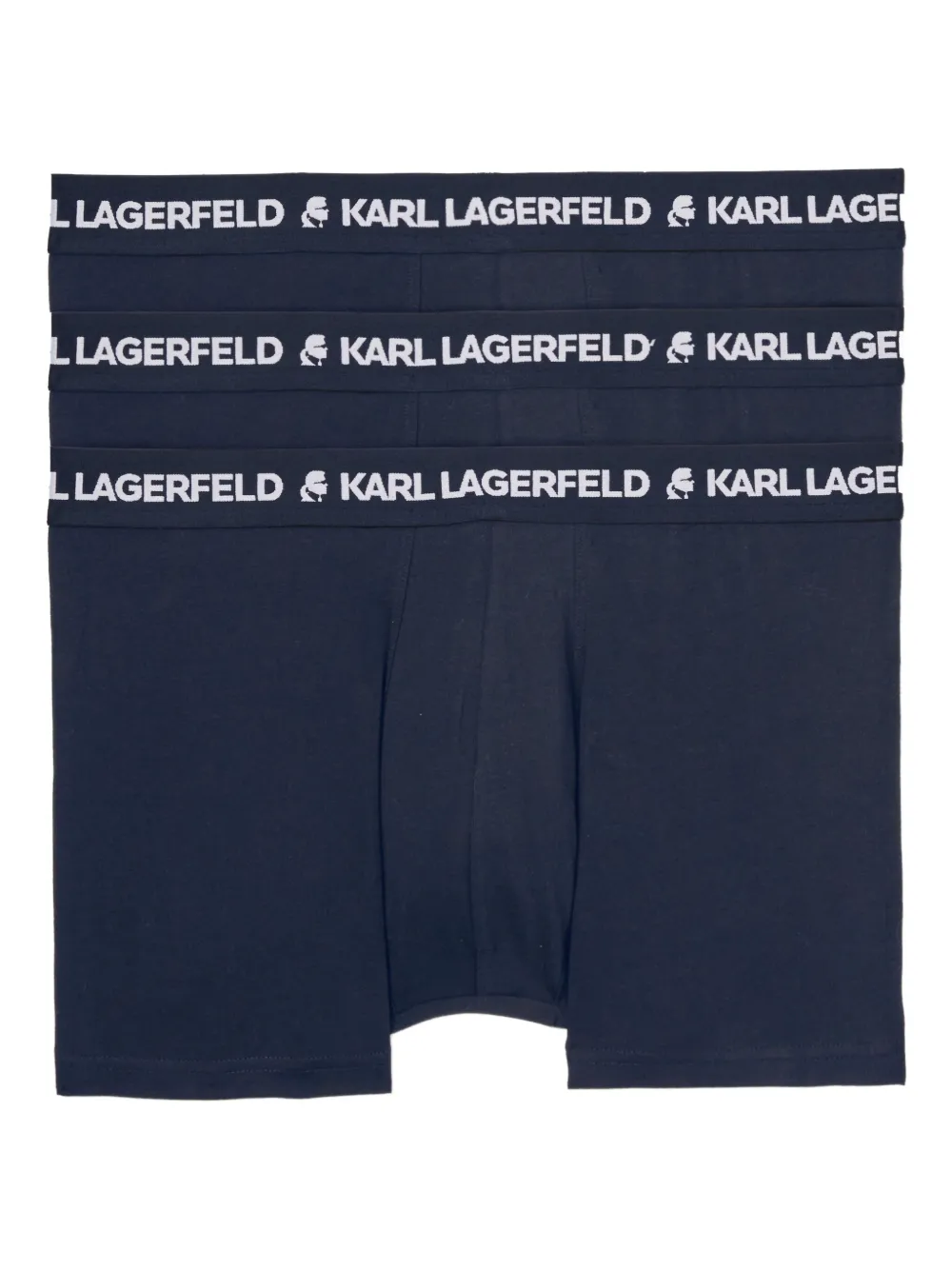 Karl Lagerfeld ロゴウエスト ボクサーパンツ セット - ブルー Karl Lagerfeld ロゴウエスト ボクサーパンツ セット - ブルー