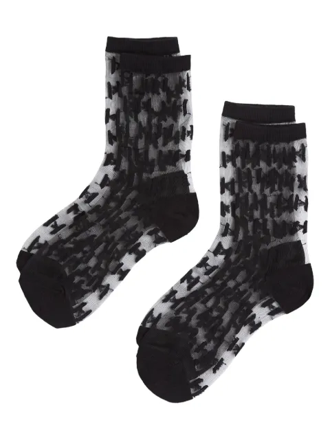 Karl Lagerfeld monogram mesh socks (pack of two)