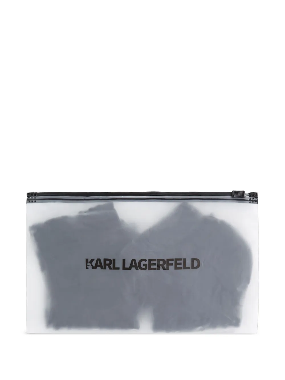 Karl Lagerfeld Twee paar mesh sokken met monogram Zwart