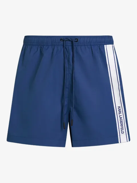 Karl Lagerfeld elongated-logo swim shorts