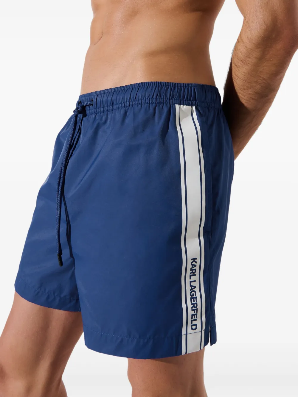 Karl Lagerfeld Zwembroek met logo Blauw