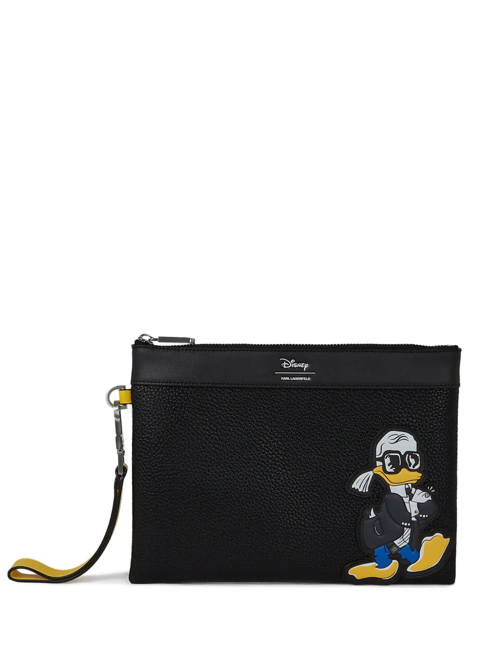 Karl Lagerfeld x Disney Donald Duck clutch met applicatie Zwart