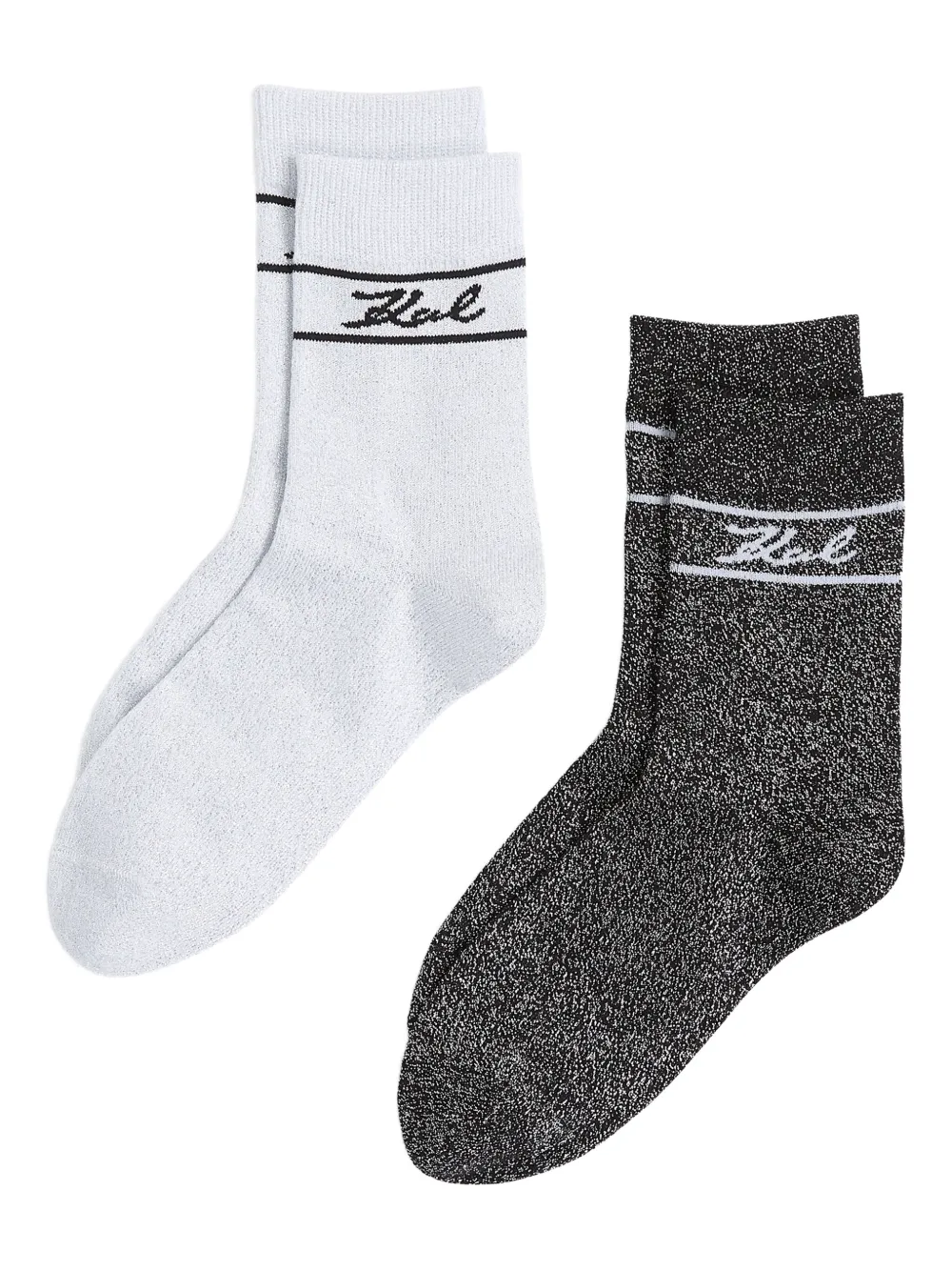 Karl Lagerfeld set de calcetines de lurex Signature (set de 2) | Image 2
