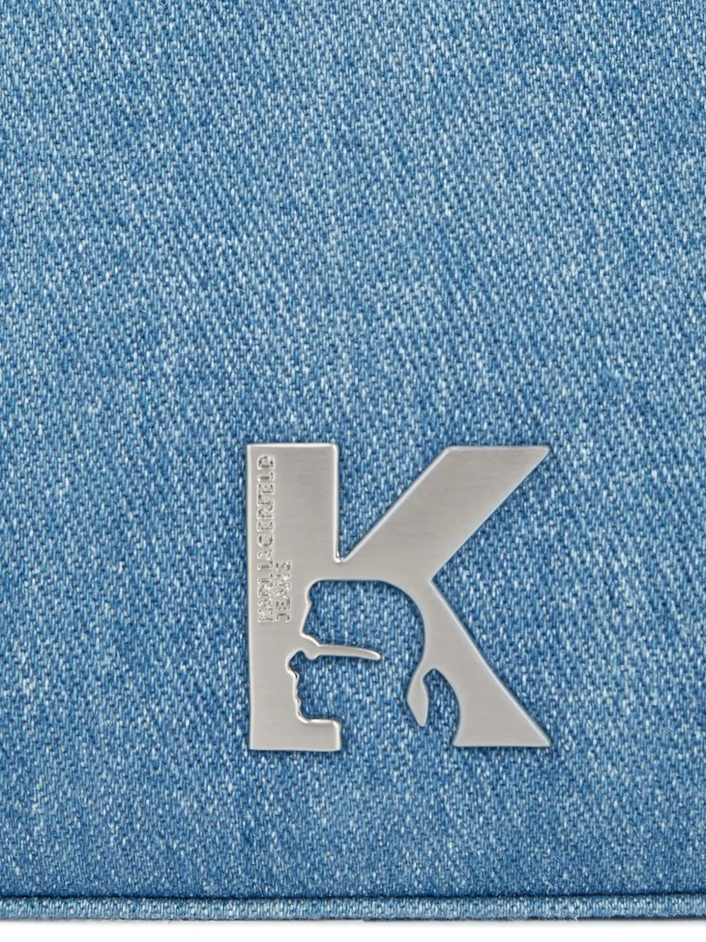 Karl Lagerfeld Jeans Geo denim schoudertas Blauw