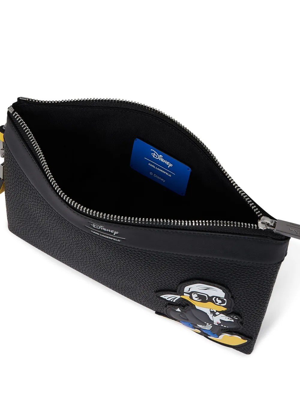 Karl Lagerfeld x Disney clutch met cartoon-patch Zwart