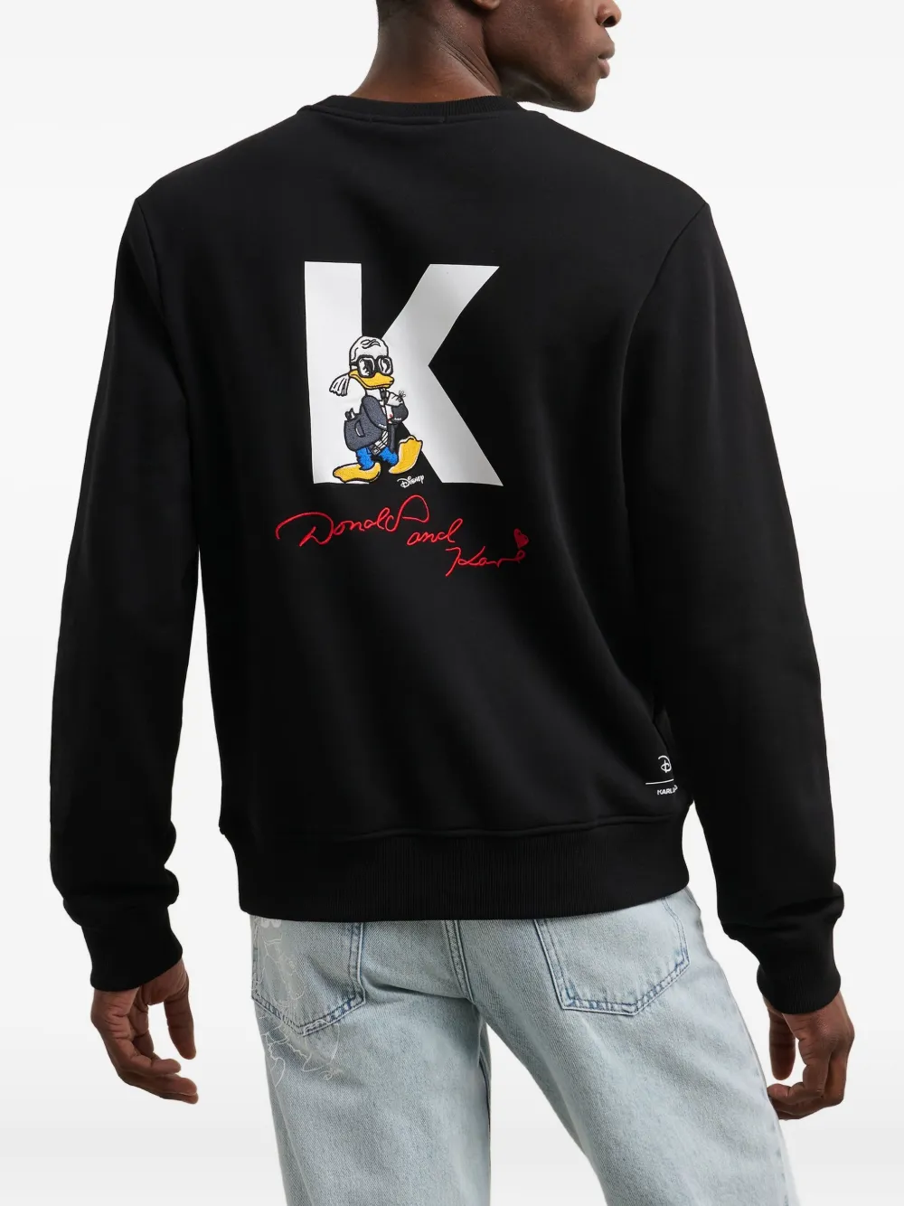 Karl Lagerfeld x Disney sweater van katoenblend Zwart