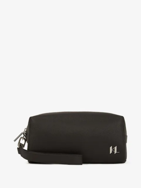 Karl Lagerfeld K/Monogram leather wash bag