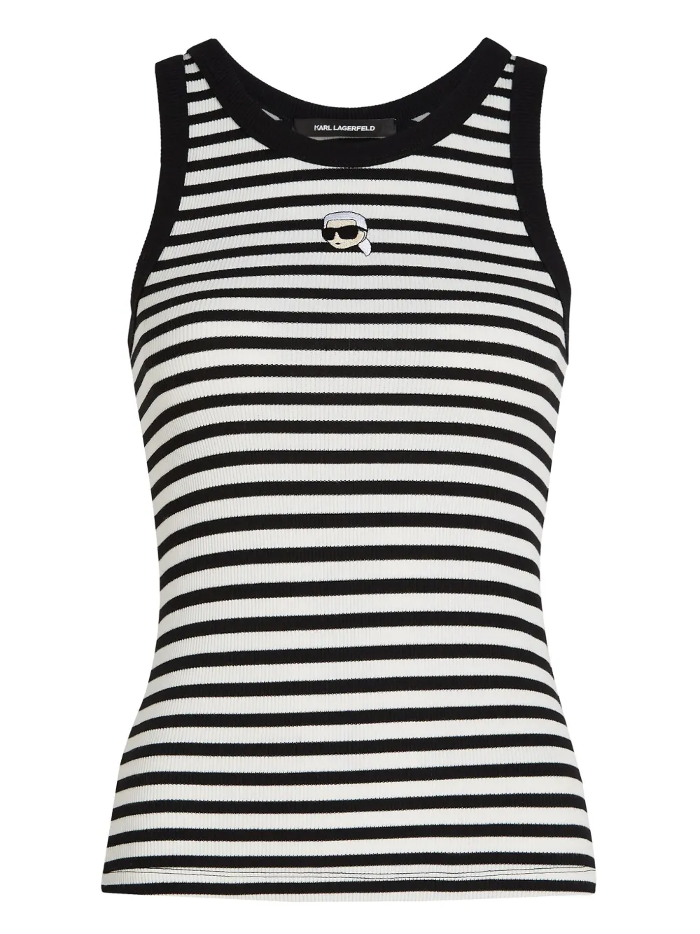 Karl Lagerfeld Geribbelde tanktop Wit