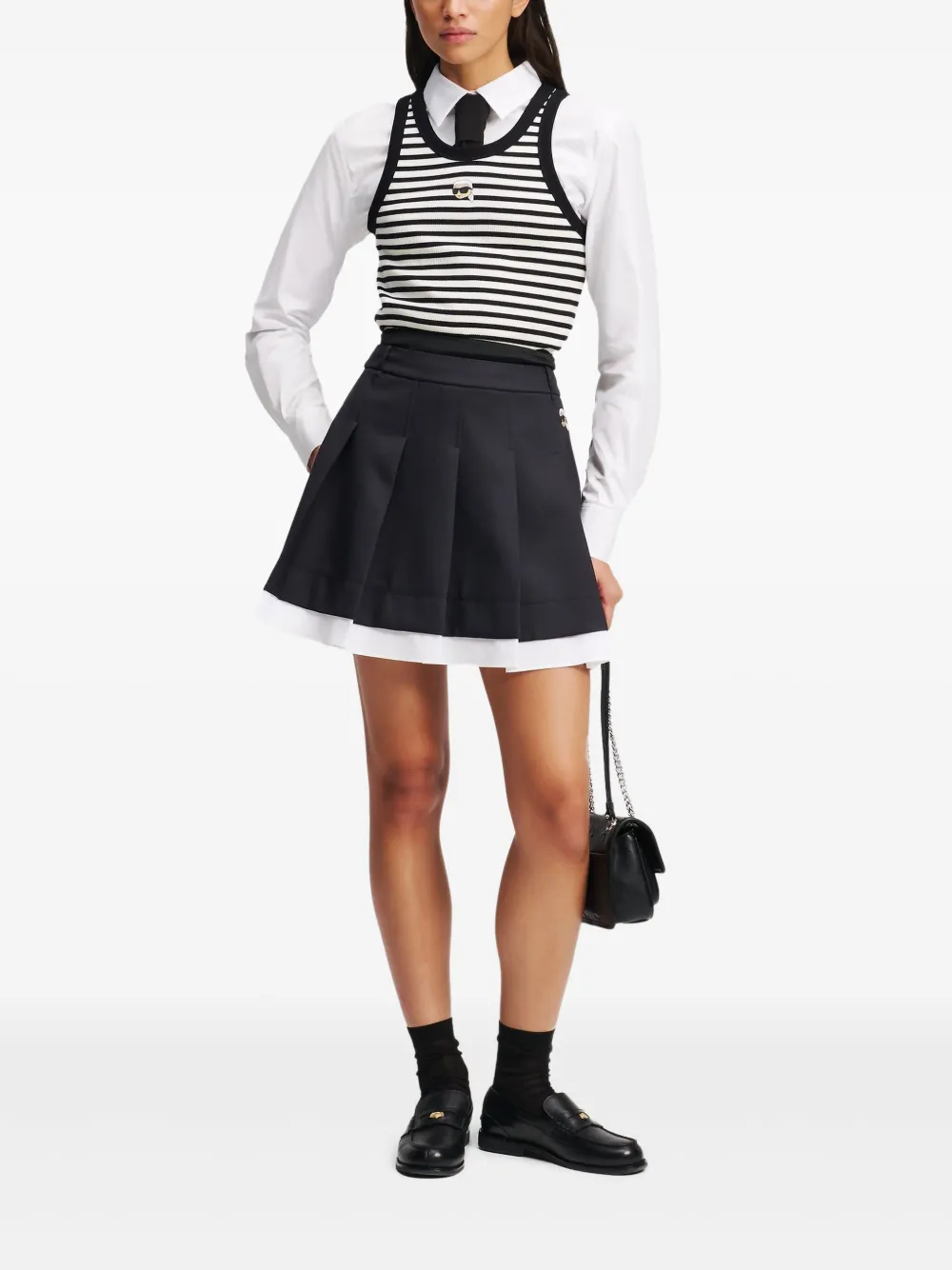 Karl Lagerfeld Geribbelde tanktop Wit