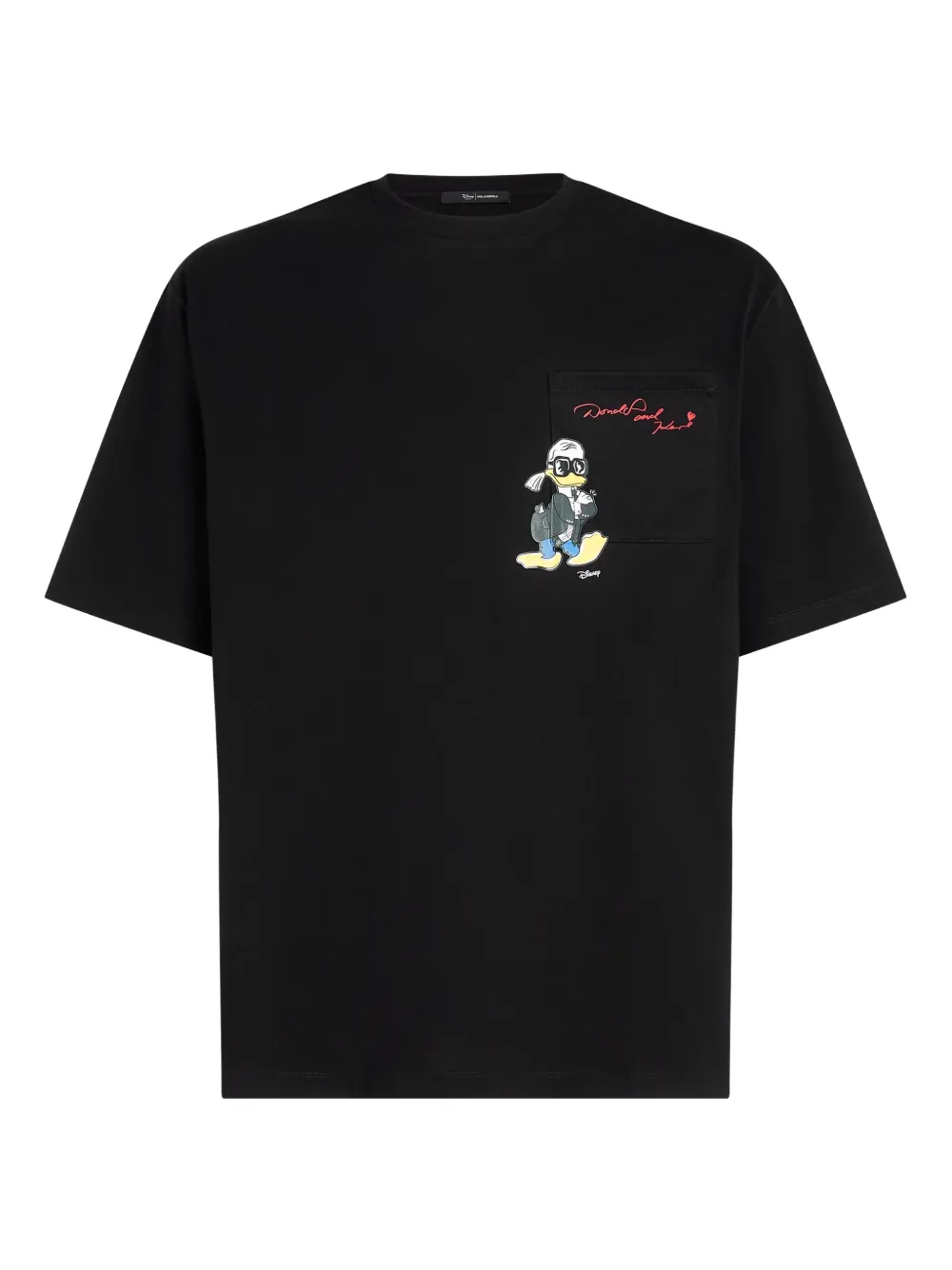 Karl Lagerfeld x Disney オーガニックコットン Tシャツ - ブラック Karl Lagerfeld x Disney オーガニックコットン Tシャツ - ブラック