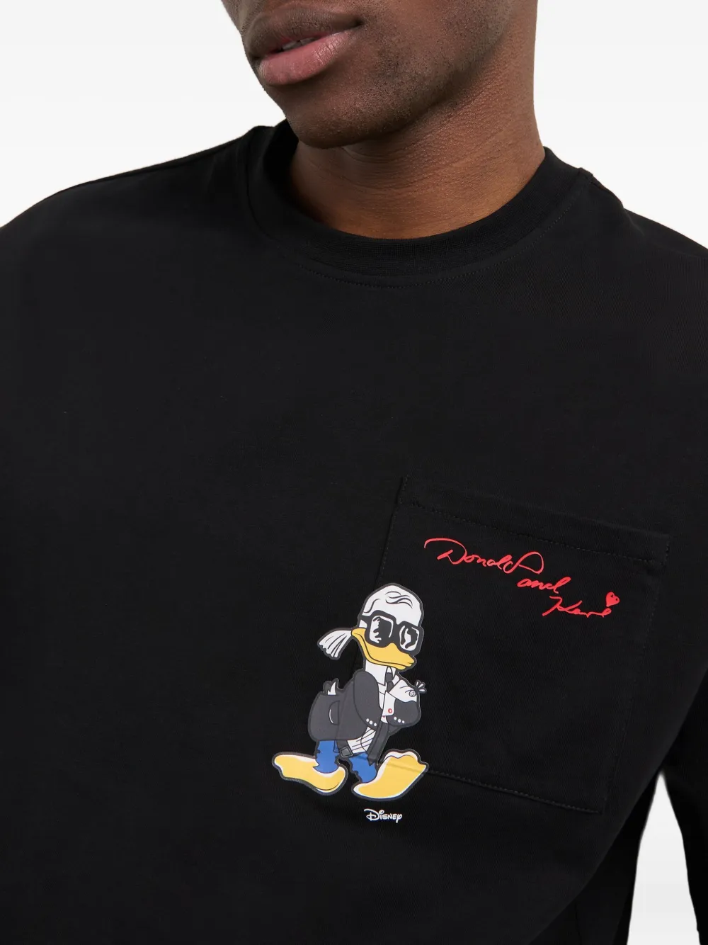 Karl Lagerfeld x Disney T-shirt van biologisch katoen Zwart