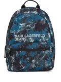 Karl Lagerfeld Jeans camouflage-print backpack - Blue