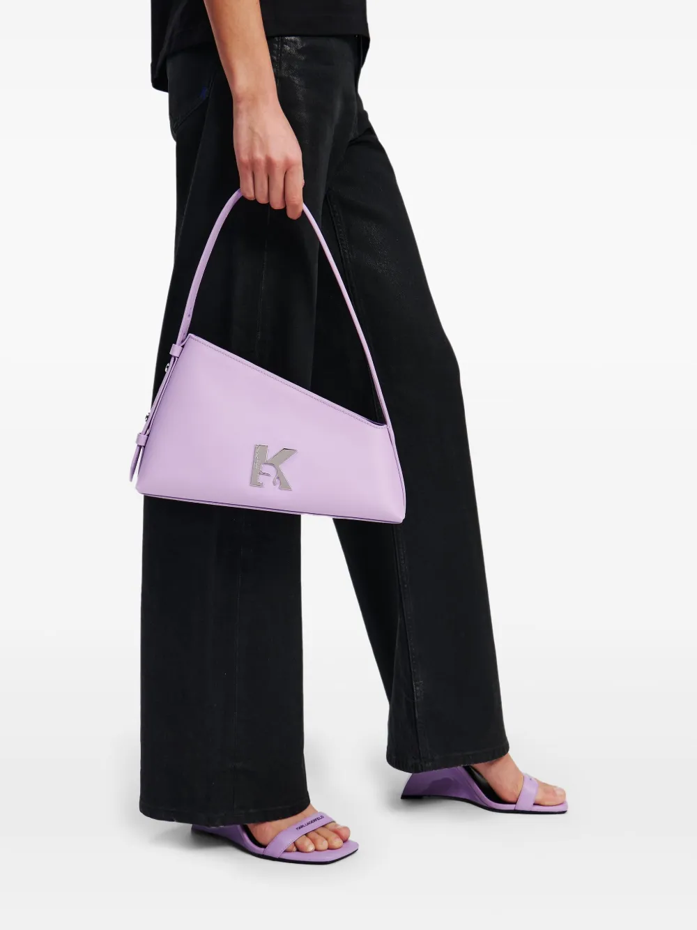 Karl Lagerfeld Jeans Geo schoudertas met geometrische vorm - Paars