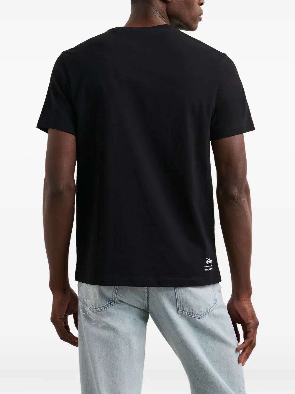Karl Lagerfeld x Disney T-shirt van biologisch katoen Zwart
