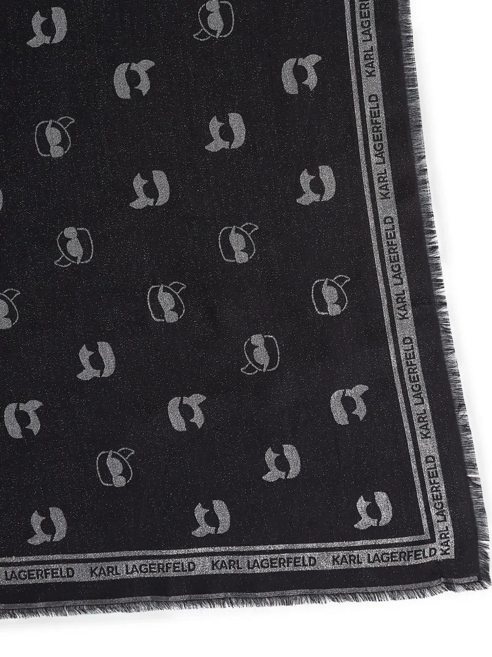 Karl Lagerfeld Sjaal met jacquard Zwart