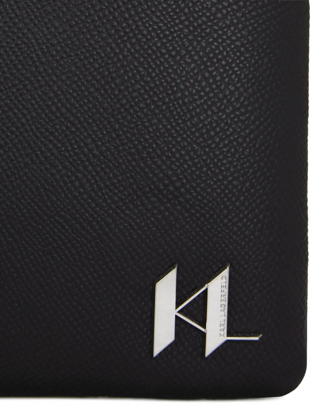 Karl Lagerfeld Leren clutch Zwart