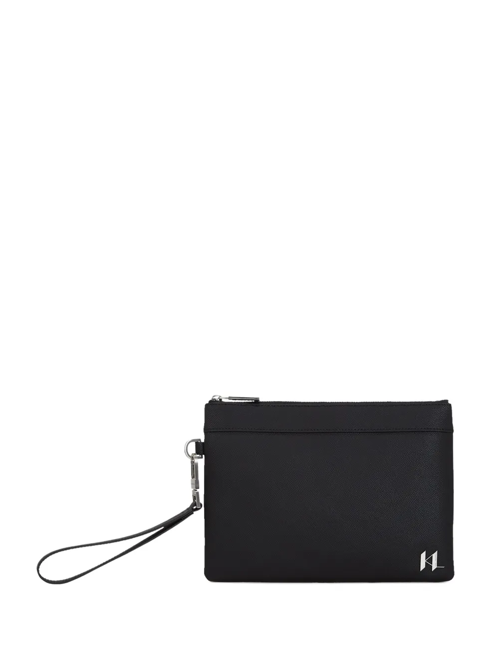 Karl Lagerfeld pochette en cuir à motif monogrammé | noir | Image 1