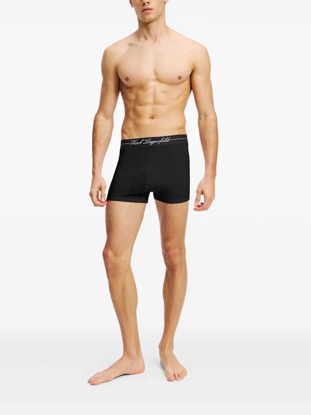Karl Lagerfeld Boxershorts met contrasterende tailleband Zwart