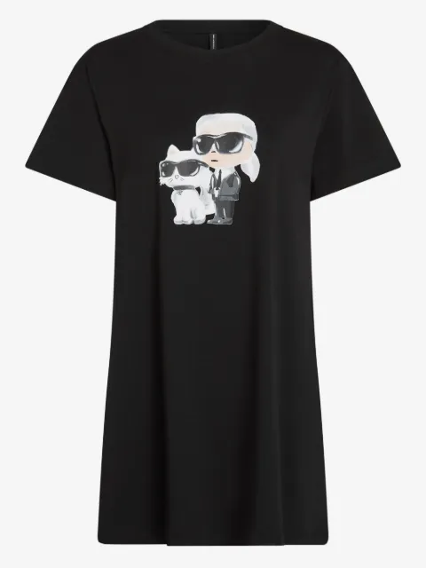 Karl Lagerfeld Ikon sketch short-sleeved pajama dress