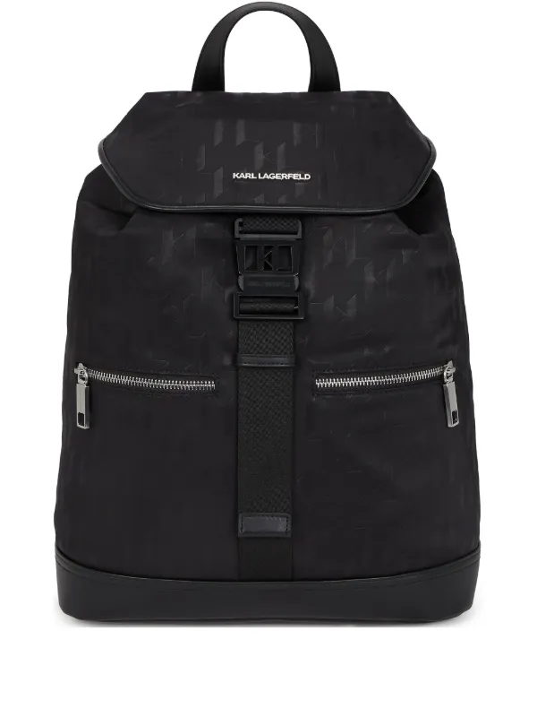Karl Lagerfeld K/monogram バックパック | ブラック | FARFETCH JP