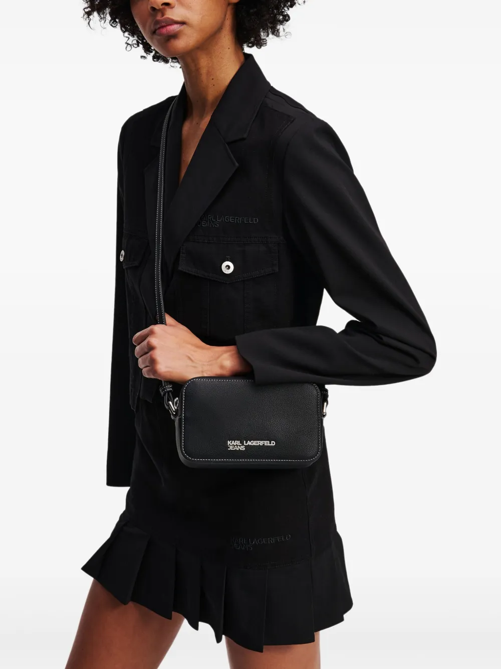 Karl Lagerfeld Jeans Crossbodytas met logo Zwart