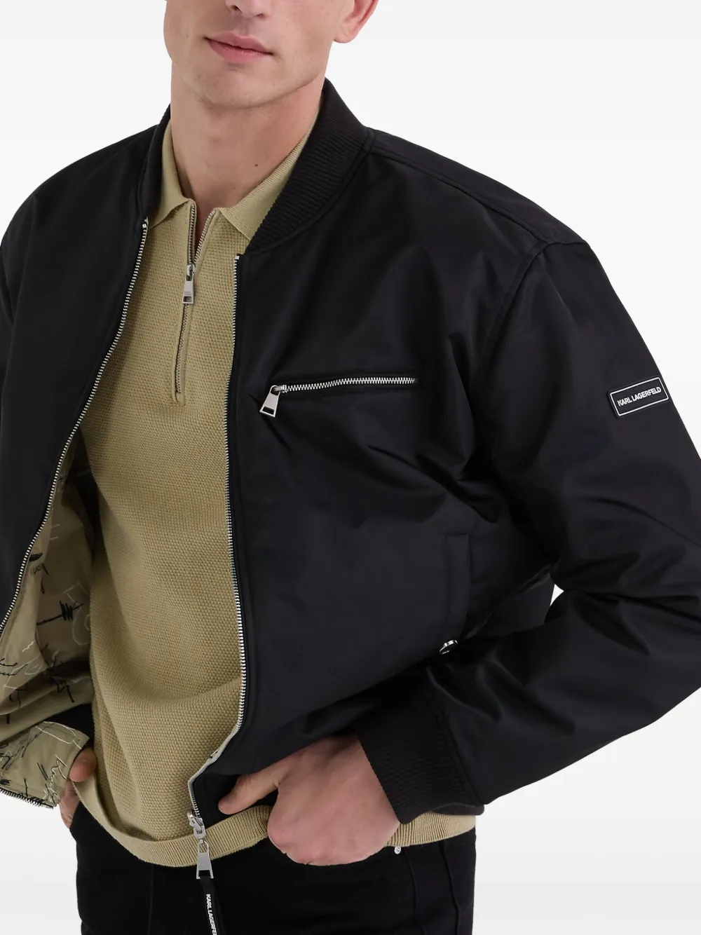 Karl Lagerfeld reversible bomber jacket | Bomber Jackets | Image 2