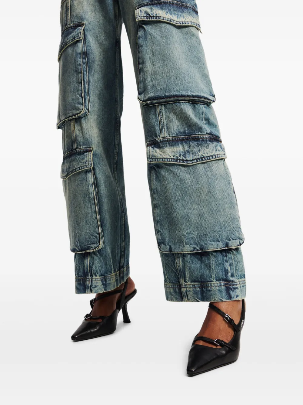 Karl Lagerfeld Jeans Relaxed cargo jeans Blauw
