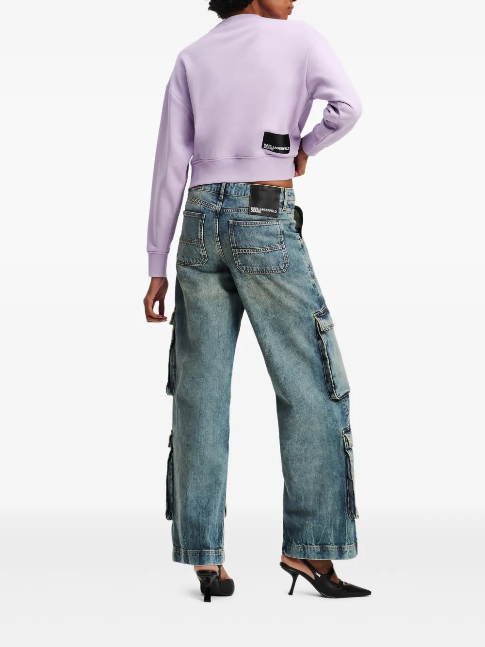Karl Lagerfeld Jeans Relaxed cargo jeans Blauw
