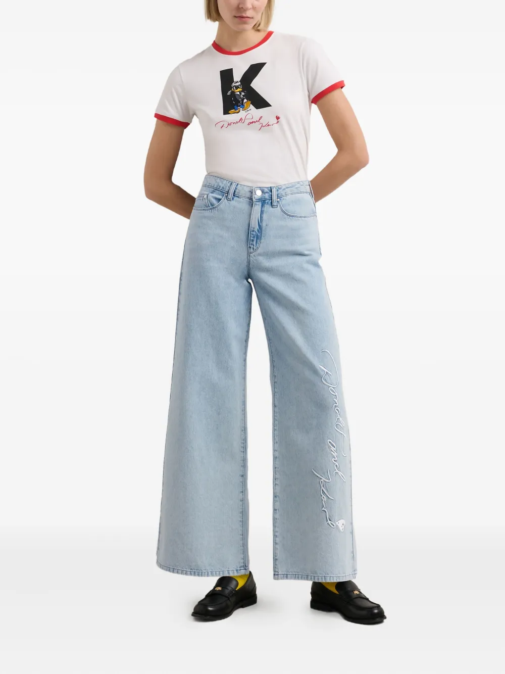 Karl Lagerfeld x Disney cotton jeans - Blauw