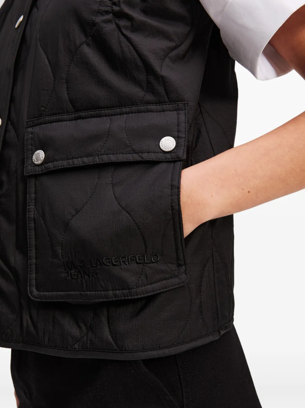 Karl Lagerfeld Jeans Gewatteerde spencer Zwart