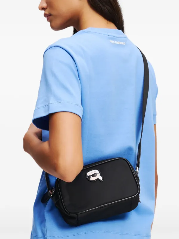 Karl Lagerfeld Sac à Bandoulière Ikon Pin Noir FARFETCH FR