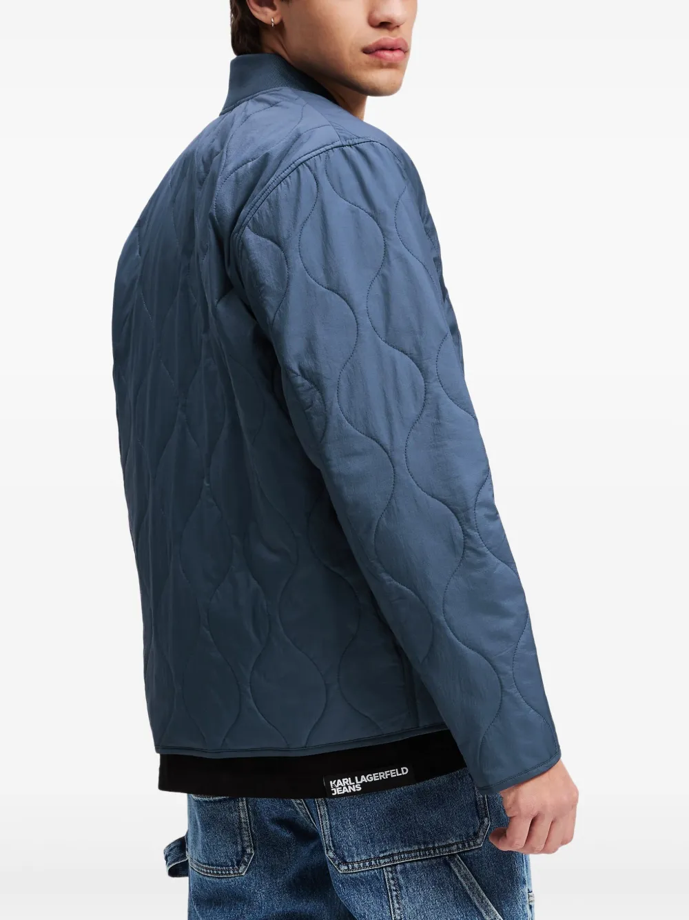 Karl Lagerfeld Jeans Lichtgewicht gevoerd jack Blauw
