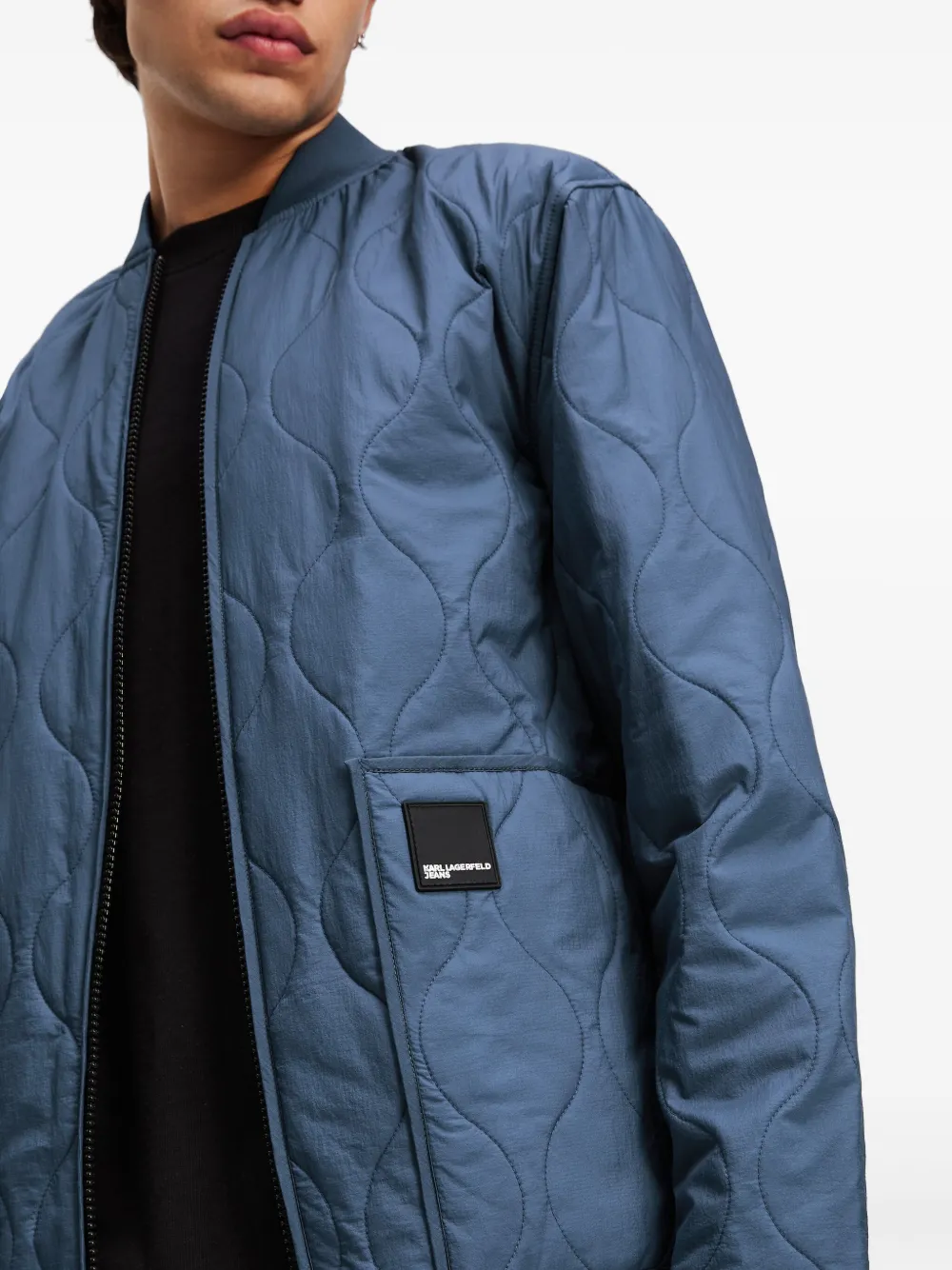Karl Lagerfeld Jeans Lichtgewicht gevoerd jack Blauw