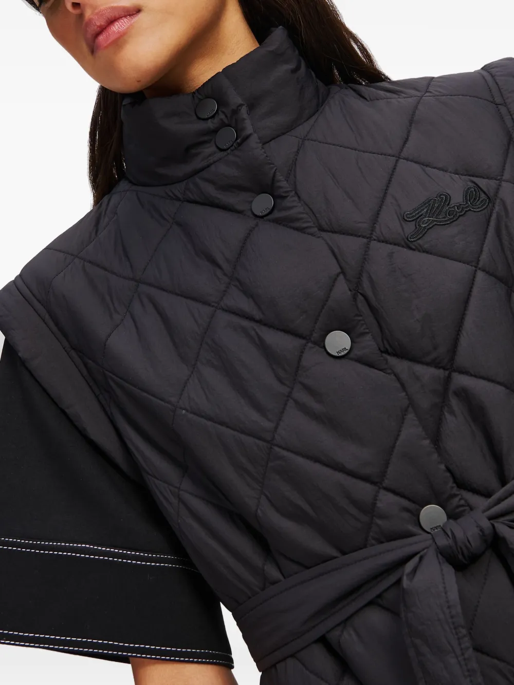 Karl Lagerfeld Lichtgewicht bodywarmer Zwart