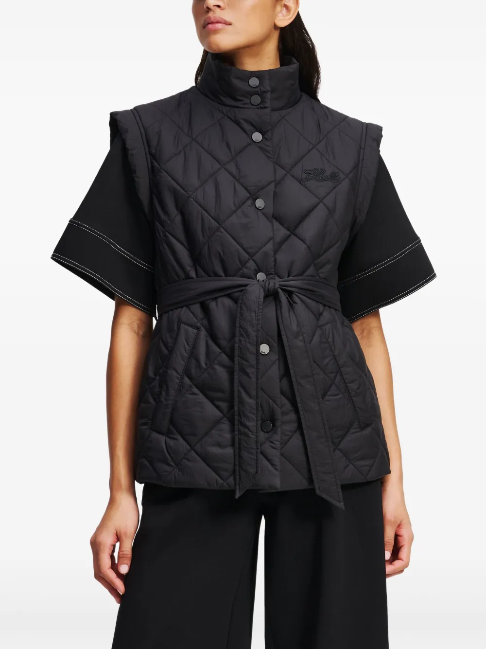 Karl Lagerfeld Lichtgewicht bodywarmer Zwart
